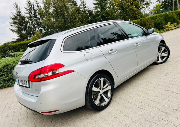 Peugeot 308 cena 42900 przebieg: 89000, rok produkcji 2016 z Człopa małe 407